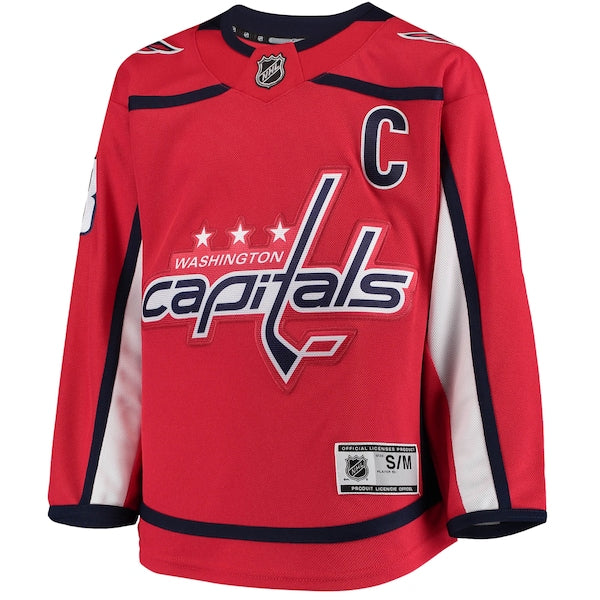 Alexander Ovechkin Washington Capitals Youth Home Premier Player Jersey - Red/Navy - Image 6