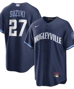 Seiya Suzuki Chicago Cubs Nike City Connect Replica Player Jersey - Navy