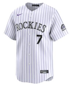Alternative view of Brendan Rodgers Colorado Rockies Nike Home Limited Player Jersey - White
