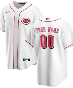 Cincinnati Reds Nike Home Replica Custom Jersey - White