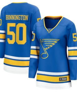 Jordan Binnington St. Louis Blues  Women's Home Breakaway Player Jersey - Blue