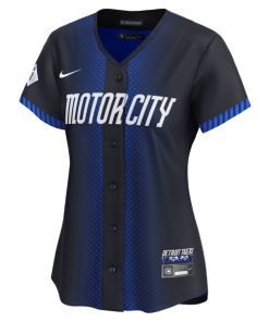 Alternative view of Javier Baez Detroit Tigers Nike Women's 2024 City Connect Limited Jersey - Navy