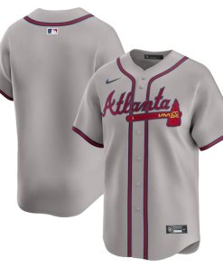 Atlanta Braves Nike Road Limited Jersey - Gray/White