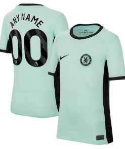 Chelsea Nike Youth 2023/24 Third Stadium Replica Custom Jersey - Mint