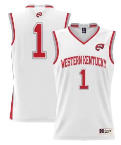 #1 Western Kentucky Hilltoppers GameDay Greats Youth Lightweight Basketball Jersey - White/Red/Black