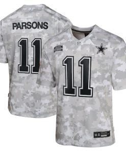 Micah Parsons Dallas Cowboys Nike Youth 2024 Salute to Service Game Jersey - Arctic Camo
