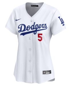 Alternative view of Freddie Freeman Los Angeles Dodgers Nike Women's Home Limited Player Jersey - White