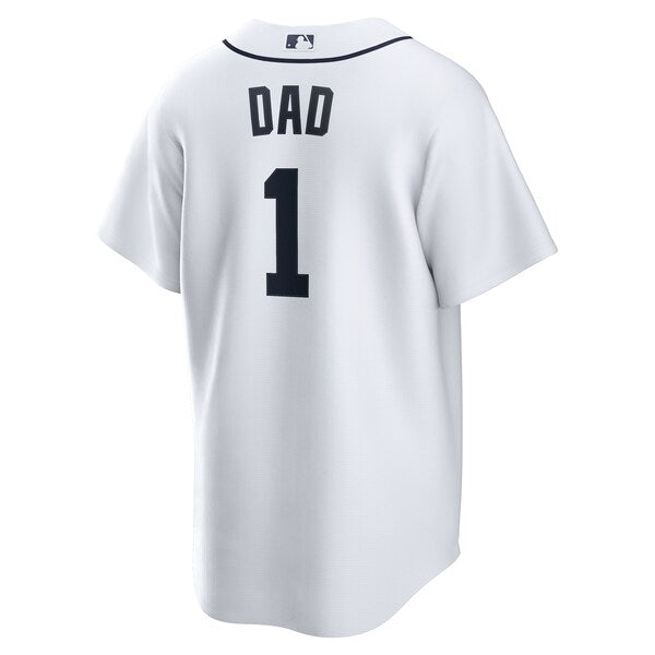 Detroit Tigers Nike #1 Dad Home Replica Jersey - White - Image 3