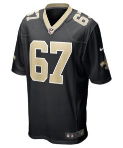 Alternative view of Landon Young New Orleans Saints Nike Game Jersey - Black