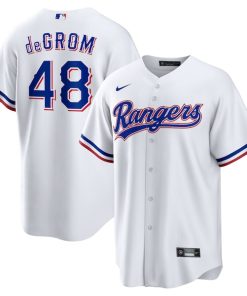 Jacob deGrom Texas Rangers Nike Home Replica Player Jersey - White/Royal