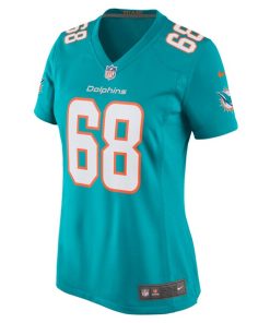 Alternative view of Robert Hunt Miami Dolphins Nike Women's Game Jersey - Aqua
