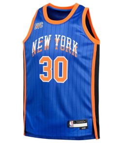 Alternative view of Julius Randle New York Knicks Nike Youth  Swingman Replica Jersey - City Edition - Blue