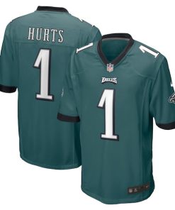Alternative view of Jalen Hurts Philadelphia Eagles Nike Player Jersey - Midnight Green/Kelly Green