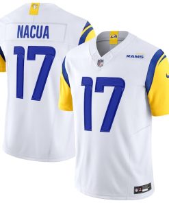 Alternative view of Puka Nacua Los Angeles Rams Nike Vapor F.U.S.E. Limited Jersey - White/Royal