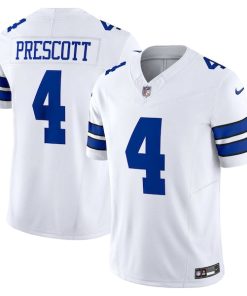 Alternative view of Dak Prescott Dallas Cowboys Nike Vapor F.U.S.E. Limited Jersey - White/Navy