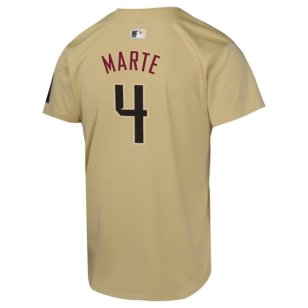 Ketel Marte Arizona Diamondbacks Nike Youth City Connect Limited Player Jersey - Sand - Image 3