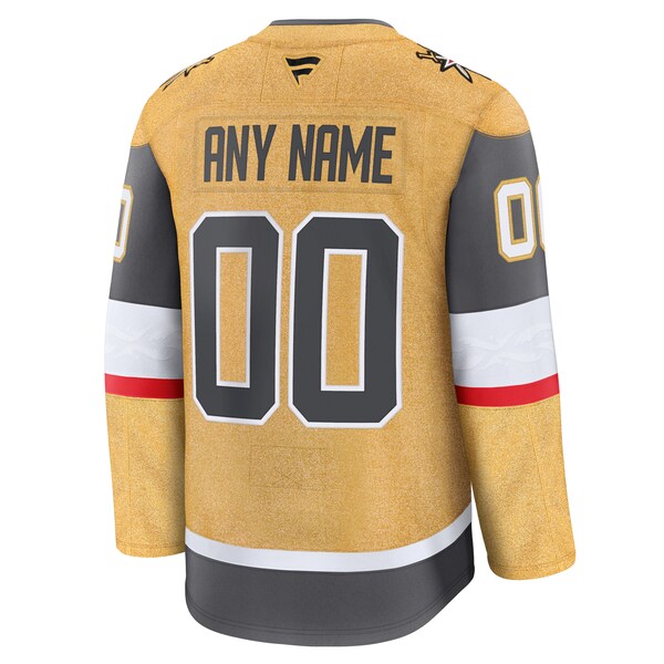 Vegas Golden Knights Home Premium Custom Jersey - Gold/Gray/White - Image 4