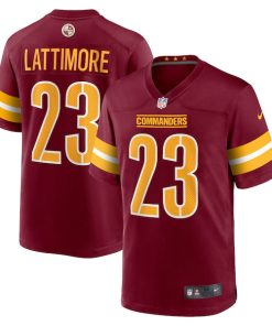 Alternative view of Marshon Lattimore Washington Commanders Nike  Game Jersey -  Burgundy/White