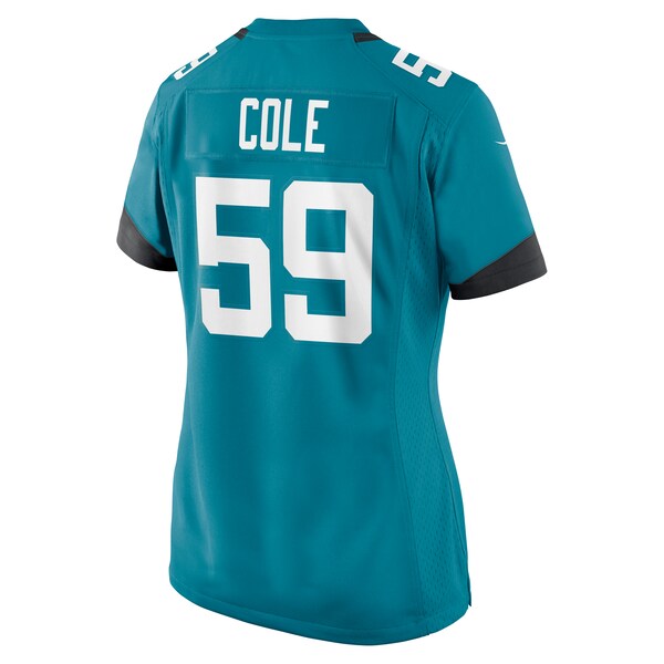 Myles Cole Jacksonville Jaguars Nike Women's Game Jersey - Teal - Image 3