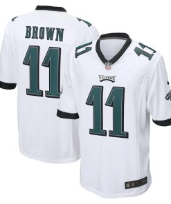 Alternative view of A.J. Brown Philadelphia Eagles Nike Game Jersey - White/Green