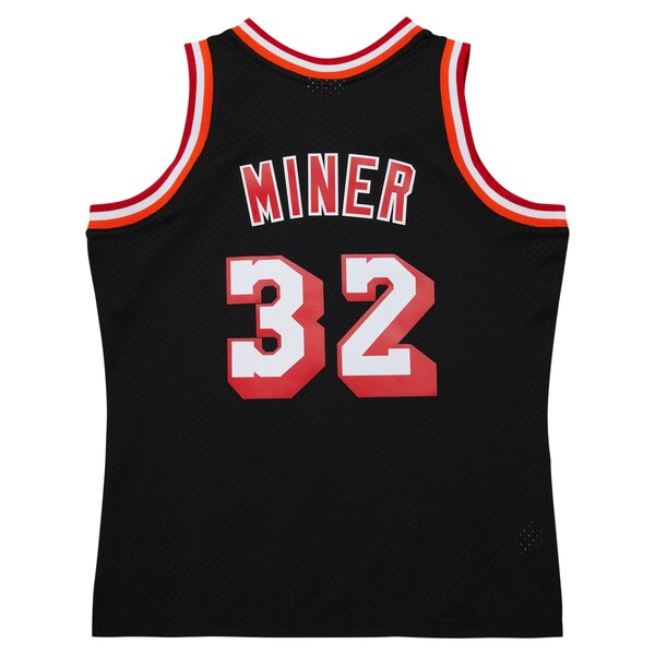 Harold Miner Miami Heat 1992/93 Hardwood Classics Swingman Throwback Jersey - Black - Image 3