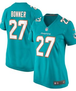 Ethan Bonner Miami Dolphins Nike Women's  Game Jersey -  Aqua