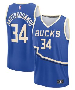 Giannis Antetokounmpo Milwaukee Bucks  2024/25 Fast Break Player Jersey - City Edition - Royal