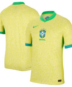Brazil National Team Nike 2024 Home Match Authentic Jersey?¨C Yellow
