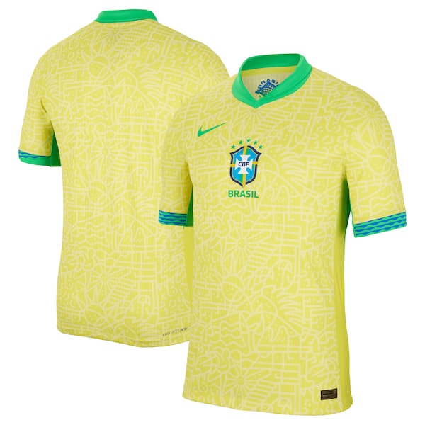 Brazil National Team Nike 2024 Home Match Authentic Jersey?ยจC Yellow