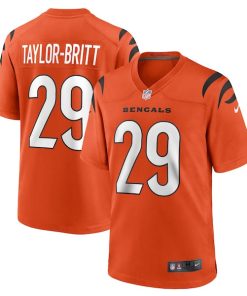 Alternative view of Cam Taylor-Britt Cincinnati Bengals Nike Alternate Game Jersey -  Orange/Black/White