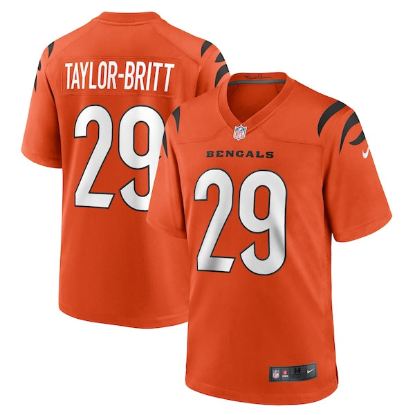 Cam Taylor-Britt Cincinnati Bengals Nike Alternate Game Jersey - Orange/Black/White - Image 2
