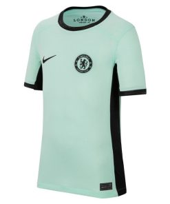 Alternative view of Nicolas Jackson Chelsea Nike Youth 2023/24 Third Stadium Replica Player Jersey - Mint