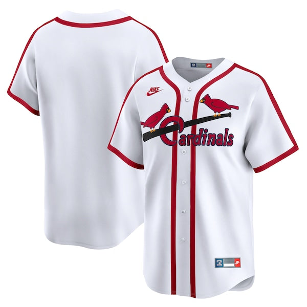 St. Louis Cardinals Nike Cooperstown Collection Limited Jersey - White/Blue - Image 4