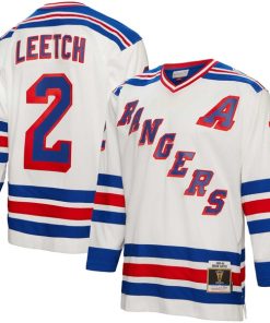 Brian Leetch New York Rangers Alternate Captain Patch 1993/94 Blue Line Player Jersey - White