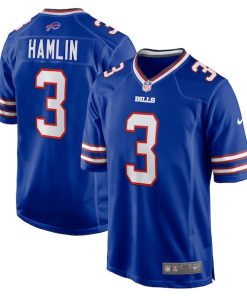 Alternative view of Damar Hamlin Buffalo Bills Nike Game Jersey - Royal/White