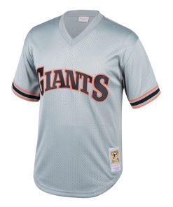 Alternative view of Will Clark San Francisco Giants Youth Cooperstown Collection Mesh Batting Practice Jersey - Gray