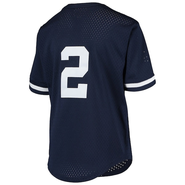 Derek Jeter New York Yankees Youth Cooperstown Collection Mesh Batting Practice Jersey - Navy - Image 3