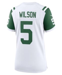 Alternative view of Garrett Wilson New York Jets Nike Women's Classic Alternate Game Jersey - White