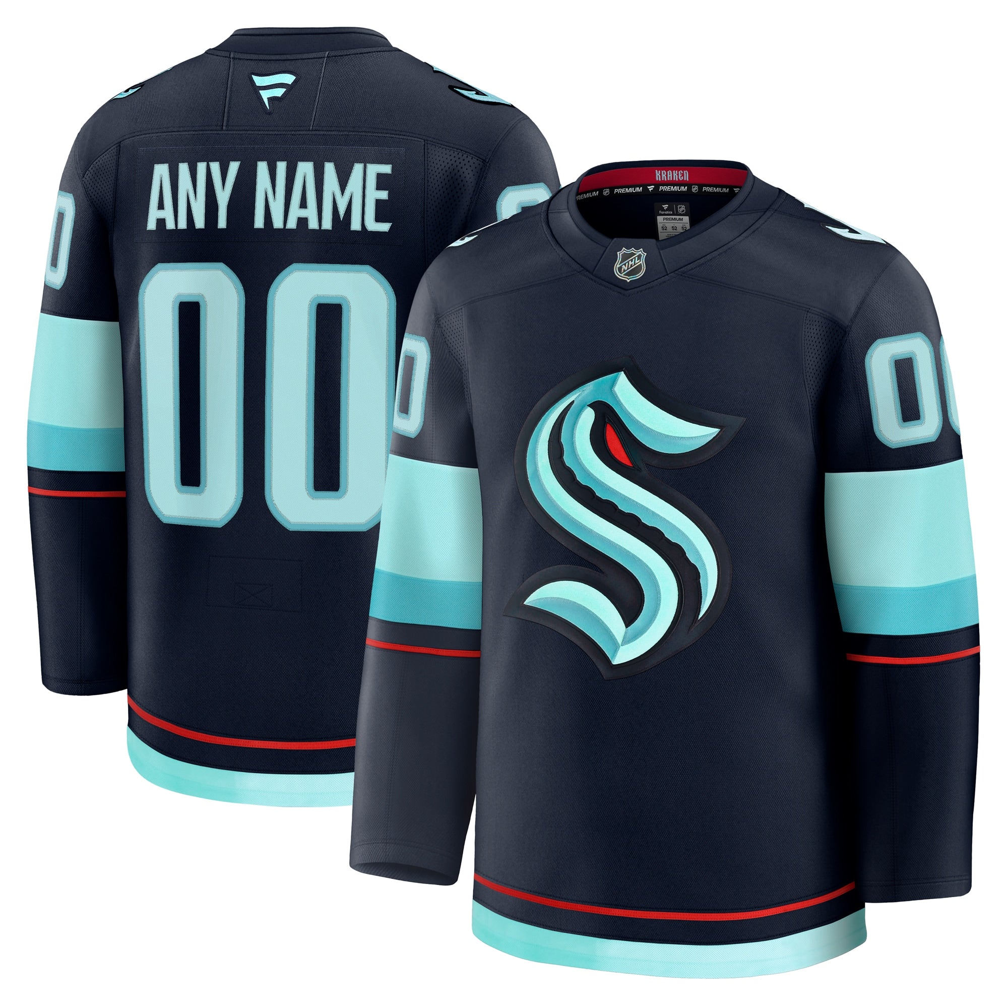Seattle Kraken Away Premium Custom Jersey - White/Navy - Image 8