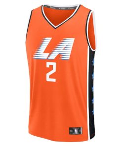 Alternative view of Kawhi Leonard LA Clippers  2025/26 City Edition Fast Break Jersey - Orange