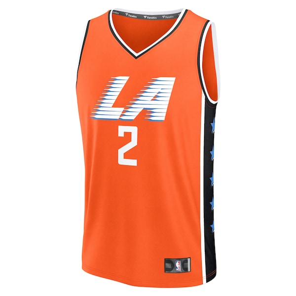Kawhi Leonard LA Clippers 2025/26 City Edition Fast Break Jersey - Orange - Image 2