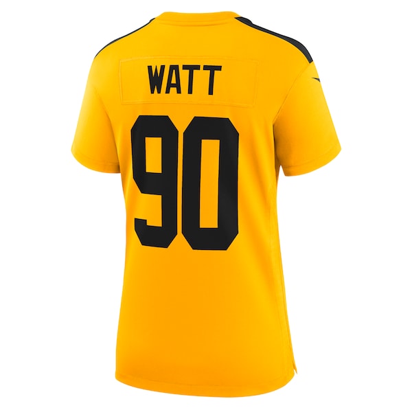 T.J. Watt Pittsburgh Steelers Nike Women's Alternate 1933 Throwback Game Jersey - Gold/Black - Image 4