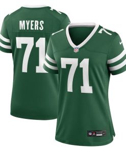 Alternative view of Josh Myers New York Jets Nike Women's Team Game Jersey - Legacy Green