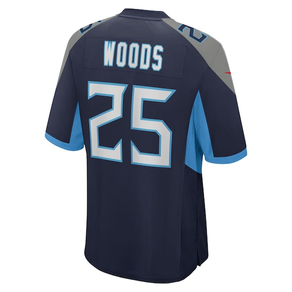 Xavier Woods Tennessee Titans Nike Team Game Jersey - Navy - Image 3