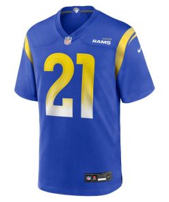 Alternative view of Alex Johnson Los Angeles Rams Nike Team Game Jersey -  Royal