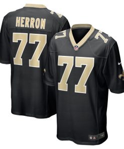 Justin Herron New Orleans Saints Nike  Game Jersey -  Black