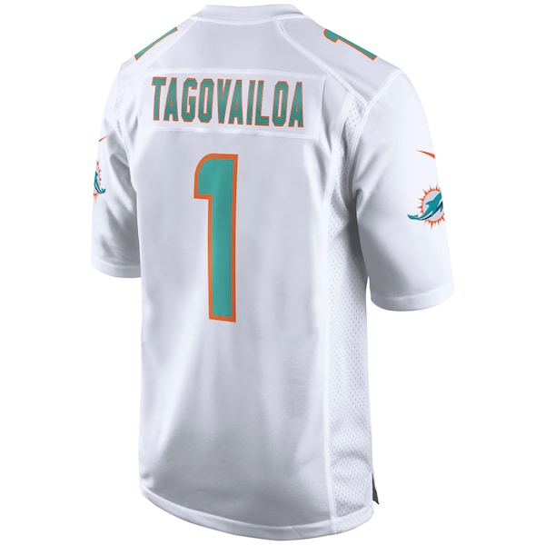 Tua Tagovailoa Miami Dolphins Nike Game Jersey - White/Aqua - Image 4