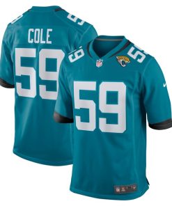 Myles Cole Jacksonville Jaguars Nike Team Game Jersey -  Teal