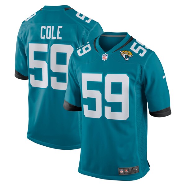 Myles Cole Jacksonville Jaguars Nike Team Game Jersey - Teal
