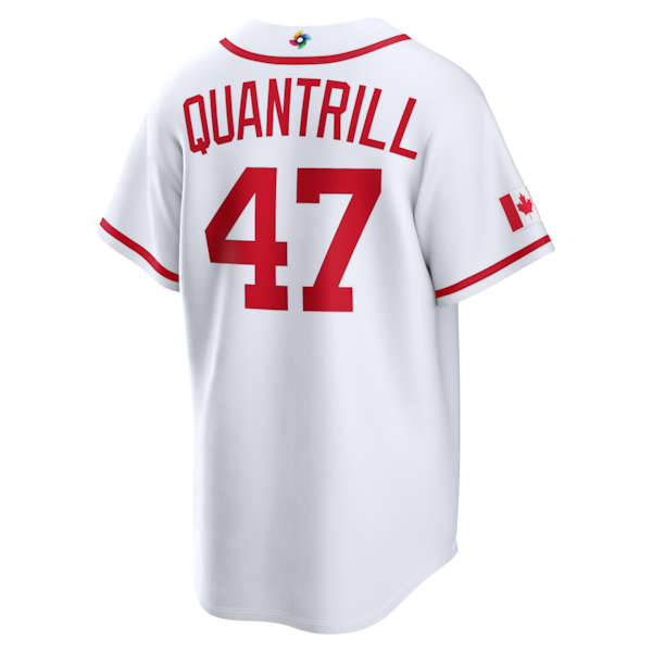 Cal Quantrill Canada Baseball Nike 2026 World Baseball Classic Home Stadium Jersey - White - Image 3